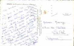 CPA Vence La Chapelle du Rosaire Metisse