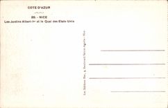 CPA Nice Cote d'Azur Les Jardins Alber 1er et le Quai des Etats Unis