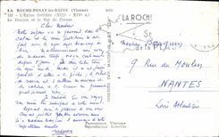 CPA La Roche Posay les Bains (Vienne) L'Eglise fortifiee (XIIIe XIVe s) Le Donjon et la Val de Creus