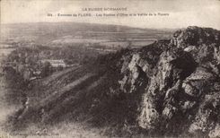 CPA La Suisse Normande Environs de Flers Les Roches D'Oitre et la Vallee de la Rouvre