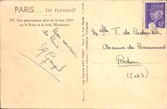 CPA Paris en Flanant Vue panoramique prise de la tour Eiffel sur la Seine et la butte Montmartre