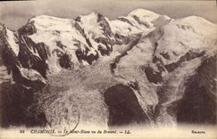 CPA Chamonix Le Mont Blanc vu du Brevent
