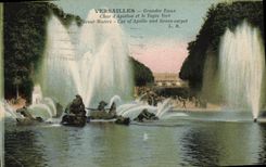 CPA Versailles Grandes Eaux Char d'Apollon et le Tapis Vert