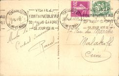 CPA Palais de Fontainebleau Salle du Trone Presence Chambai