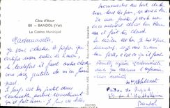 CPA Bandol (Var) Cote d'Azur Le Casino Municipal