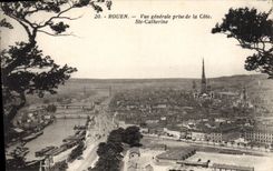 CPA Rouen Vue generale prise de la Cote Ste Catherine