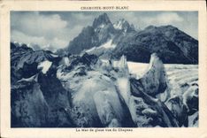 CPA Chamonix Mont Blanc La Mer de glace vue du Chapeau