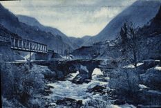 CPA Les Pyrenees Environs d'Oloron  Vallee d'Aspe du Pont D'Estaut