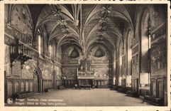 CPA Bruges Hotel de Ville Salle gothique