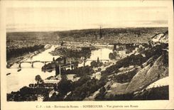 CPA Environs de Rouen Bonsecours Vue generale vers Rouen