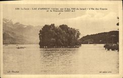 CPA La Savoie Lac d'Annecy L'Ile des Cygnes et la Tournette