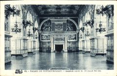 CPA Palais de Fontainebleau Galerie Henrie II ou Calle de Dal