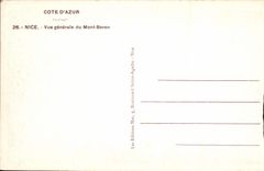 CPA Nice Cote d'Azur Vue generale du Mont Boron