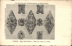 CPA Laigle Eglise Saint Martin Detail des voutes (XVI siecle)