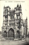 CPA Amiens La Cathedrale Facade 