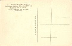 CPA Azay le Rideau I et L Le Chateau National facade nord l'entree