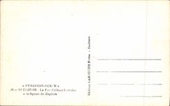 CPA Toulouse La Rue d'Alsace Lorraine et Le Square de Capitole 