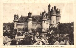CPA Chateau de Pierrefonds vue prise de la Roche 