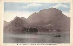 CPA Lac d'Annecy chateau de Duingt et Montagne d'Entrevernes 
