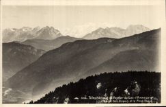 CPA Telepherique de Veyrier du lac d'Annecy chaine des Aravis et le Mont Blanc 