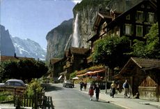 CPA Lauterbrunnen Doripartie mit Staubbach Grosshorn 