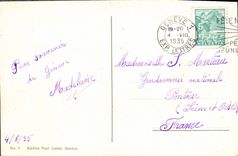 CPA Geneve pont des Bergues et ile J J Rousseau 