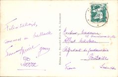 CPA Lausanne la cathedrale et les Alpes 