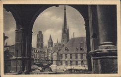 CPA Rouen la cathedrale vue de la haute vieille tour l'Abside de l'Eglise Saint Vincent et tours Sai