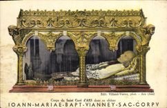 CPA Corps du Saint Cure d'Ars dans sa chasse Ioann Mariae Bapt Vianney Sac Corpv 