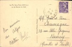 CPA Le Pic Sans Nom vu du Glacier du Sele 