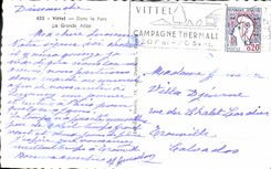 CPA Vittel Dans le Parc La Grande Allee