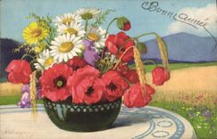 CPA Fantaisie Fleurs