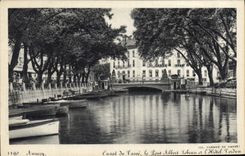 CPA Annecy canal du vasse le loup Albert Lebrun et l'hotel Verdun 