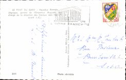 CPM Le pont du gard Aqueduc Romain Agrippo fendre de l'Empereur Auguste charge de la direction des t