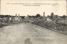 CPA Militaria la Grande guerre 1914 15 Sermaize les Bains Marne bombardee et detruite par les Allema
