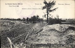CPA Militaria la grande guerre 1914 15 Route de Perthes Marne 