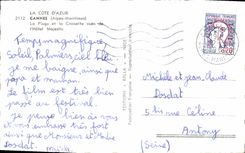 CPM La Cote d'Azur cannes Alpes Maritimes la plage et la Croisette vues de l'hotel Majestic 