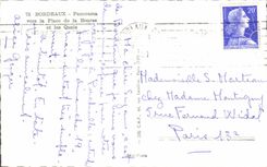 CPM Bordeaux Panorama vers la Place de la Bourse et les Quais 