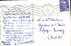 CPA La tour Eiffel vue de l'Avenue de New York Paris