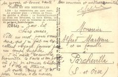 CPA L'Hotel de Ville La Sainte Chapelle La Tour Eiffel La Conciergerie Le Dome des Invalides