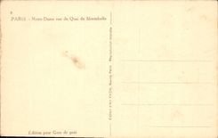 CPA Paris Notre Dame vue du Quai de Montebello 