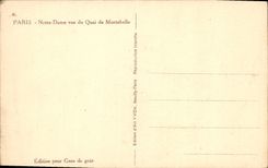 CPA Paris Notre Dame vue du Quai de Montebello 
