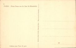 CPA Paris Notre Dame vue du Quai de Montebello 