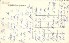 CPA Strasbourg Orangerie 