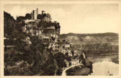 CPA La Dordogne Pittoresque Chateau Feodal de Beynac en Sarladais Vue du Peoq 
