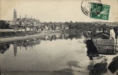 CPA Perigueux L'Isle et la Cathedrale Magasin