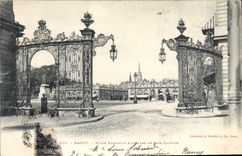 CPA Nancy Place Stanislas et grilles Jean Lamour