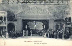 CPA La Passion a Nancy Au pied de la Croix Theatre