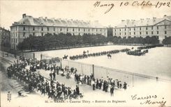 CPA Nancy Caserne Thiry Rentree du Regiment Militaria