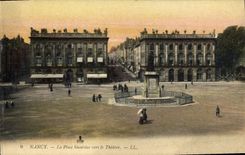 CPA Nancy La Place Stanislas vers le Theatre 
